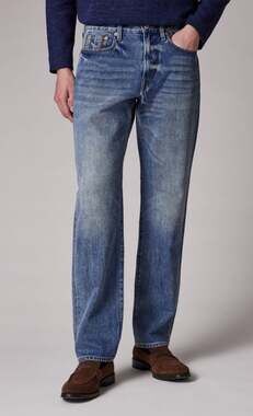 PS Paul Smith 32 Relaxed Tapered Fit Blue Denim Vintage Wash M2R-750ze-T21984